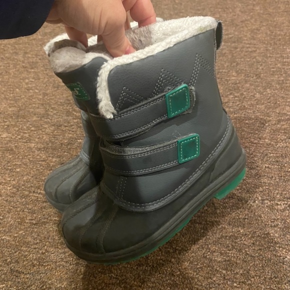 Cat & Jack Shoes Euc Thermolite Eco Mode Size 2 Boots Boys Winter